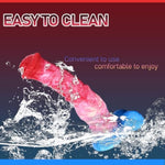 Simulation Squirting Horse Dildo 9.5 Inches Inflatable Butt Plug Sex Toy With Suction Cups