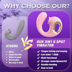 Rose Sex Toys Adult Toys For Women, G Spot Vibrator For Double Stimulation With 12 Vibrating & Tongue Licking Modes, Anal Dildos Adult Sex Toy Games Clitoral Licker Sex Novelties For Woman Couples