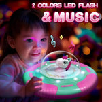 Unicorn Sit And Spin Toy For Toddlers Girls Ages 1-3 2-4, Birthday Gift For 2 3 4 Years Old Girl, 360° Spin Seat Kids Indoor Interactive Sensory Toy With Led & Music