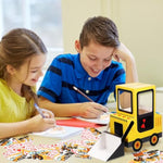 Valentine's Construction Vehicle Mailbox Kit with 33 Excavator Cards for Kids