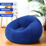 6 9 12 Pcs Inflatable Bean Bag Chairs For Adults With Electric Air Pump, Blow Up Couch Folding Portable Inflatable Couch Lazy Sofa For Outdoor Movie Night Camping(Dark Blue,6 Pcs)