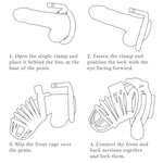 Male Cock Cage Chastity Device - Chastity Device Locked Cage Sex Toy For Men With 3 Different Sizes Rings Adult Sex Toy For Male Penis Exercise 2 Keys Included