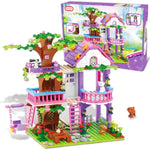 Tree House Building Set For Girls - 558Pcs Treehouse Building Blocks Toys, Forest Camp House Bricks Kit With Animals, Birthday For Kids Girls Boys Age 6 7 8 9 10 11 12+