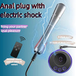 Electric Butt Plug Estim Prostate Massager for Men Women Anal Electro Stim E-Stim Electrosex Toys Stainless Steel Remote Control BDSM Electro Sex Couples Adult Prostate Stimulation Metal Sex Toy.