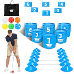 Golf Game Set, 6 Holes Backyard Golf Bucket Game For Adults Kids, Practice Golf Course With Balls And Flag, Outdoor Indoor Golf Yard Game For Beach, Camping And Lawn