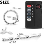 Urethral Sounds Dilators Penis Electric Shock Penis Plugmulti-Frequency Stretcher Screw Penis Plug For Male Masturbation Sex Toys For Men Adult Sex Products With Cock Ring(40Mm)