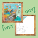 Dinosaur Magic Water Painting Set, Mess-Free Reusable Art Cards for Kids Ages 1+