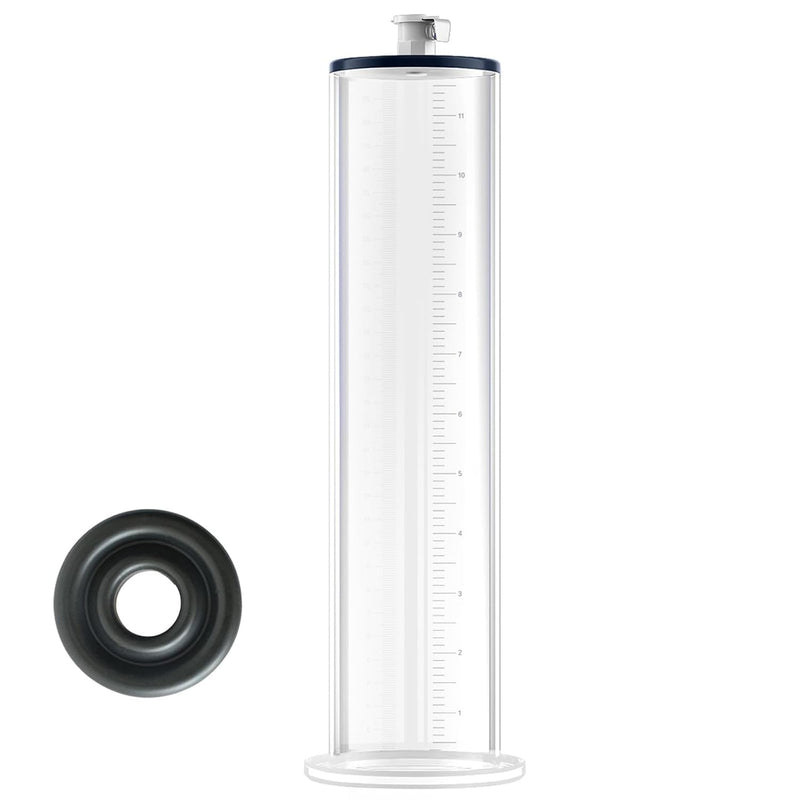 Penis Pump Vacuum Cylinder 9 * 2In With 1 Black Silicone Base Ring