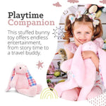 Plushible Easter Bunny Stuffed Animal, 18" (Pink) - Plush, Soft Embroidered Stuffed Bunny Toy For Kids, Newborns, Boys & Girls, Cuddly And Adorable Plush Toys
