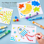 26 Color Washable Dot Markers for Kids with Activity Book, Non-Toxic Paint Daubers