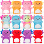 12Pcs Mini Axolotl Stuffed Animal,Bulk Axolotls Plush Party Favors Small Axolotl Plushies Gifts Ornament For Birthday,Christmas Stock Stuffer For Kids Girls Boys Xmas Gifts Classroom Rewards