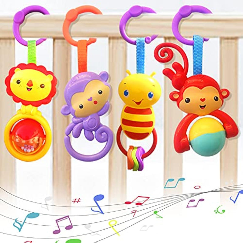 Baby Toys, Cartoon Animal Hanging Rattle Toys, Handbells Baby Rattles, Baby