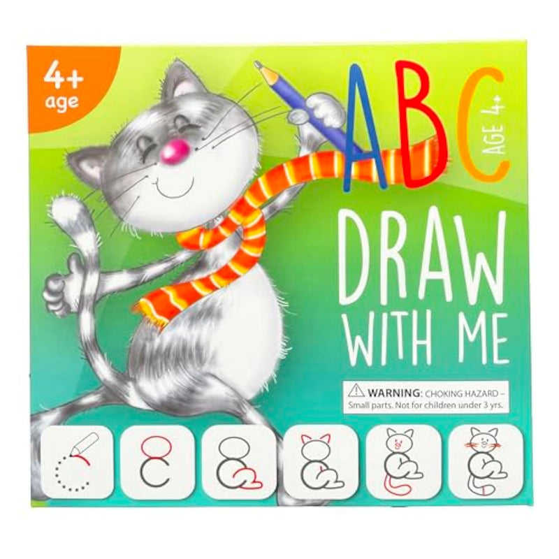 Learn ABC Letters with Reusable Dry Erase Card Sets for Kids Ages 3-6, Educational Gift