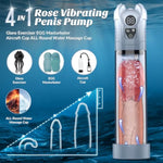 Penis Pump Sex Toys For Men - Male Masturbator Vibrating Rose Sex Toys Pocket Pussies, Penis Pumps Enlarger, Male Rose Toy Pocket Pussy Dick Pussy Cock Pump, Penis Extension