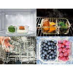 [5-Pack,36 Oz]Glass Meal Prep Containers 2 Compartments Portion Control With Upgraded Snap Locking Lids Glass Food Storage Containers, Microwave, Oven, Freezer And Dishwasher (4.5 Cups)