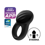 Signet Ring Vibrating Cock Ring With App Control - Vibration Silicone Penis Ring For Longer, Harder, Stronger Erections - Compatible With App, Waterproof, Rechargeable