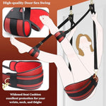 Sex Swing Door Bdsm Bondage Thigh Restraints With Adjustable Sex Straps Hardware Buckle Leather Soft Plush Kinky Adult Sex Toys For Men Women Couples