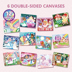 Unicorn & Princess Dot Art Kit for Kids Ages 3-7, Mess-Free Sticker Craft Set