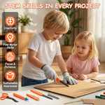 SainSmart Jr. 228 PCS Cardboard Construction Kit for Kids STEM Projects and DIY Activities