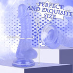 7 Inch Realistic Soft Dildo With Skin Feeling, Beginner Anal Dildo For G-Spot Stimulation, Body-Safe Material Fake Penis With Powerful Suction Cup For Hands-Free Play, Tpe Sex Toys For Adult (Blue)