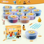 Air Dry Clay Animal Modeling Kit, 12 Piece Set, Kids Art Supplies