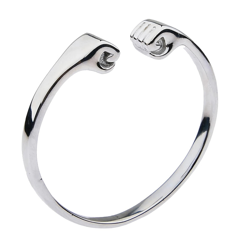 Metal Cock Ring Male Penis Rings Sex Toys Fist Shaped Chastity Delay Ring Adult Stainless Steel Pleasure Ring Stretcher Sm Bondage Device For Men, Couples (50Mm)