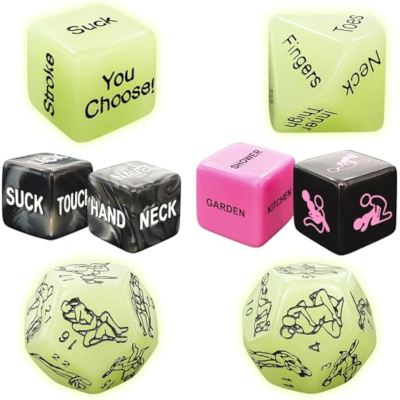 Positions Sex Game Sex Dice?Couple Sex Games Sex Toys For Couples Date Night Sex Dice Glow In The Dark Positon Dice Romantic Naughty Dice Set Funny Dice For Anniversary Valentines Wedding Gift?8Pc?