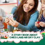 24 Color Air Dry Clay Kit for Kids Ages 4+ with Tools & Storage Bags
