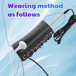 Male Bondage Leather Cock Ring Strap Adjustable Penis Ring Metal Horse Eye Rod Urethral Plug Shock Set