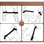 Bdsm Sex Restraint Kits Adjustable Handcuffs And Ankle Cuffs In One Piece Velcro Stuffed Leg Wrist Cuffs Set Fetish Bondage Harness Sex Toys For Adult Beginner Couples Roleplay Sm Slave Games Bedroom