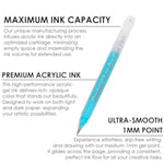Acrylic Gel Pens Coloring Kit with 12 Ocean Colors, Perfect for Adults and Kids