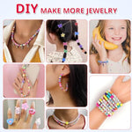 3200 Pcs Unicorn Mermaid Clay Bead Jewelry Kit for Girls Ages 5-12, Light Pink