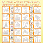 Learning Educational STEM Toy, Mosaic Magnetic Puzzle Kit for Kids