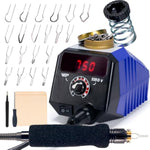 Adjustable Wood Burning Kit for Pyrography and Leather Burning with 20 Interchangeable Tips