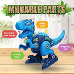 Dinosaur Toys For 3 4 5 6 7 Year Old Boy, Take Apart Dinosaur Toys For Kid 3-5 5-7 Building Toy With Electric Drill, Learning Educational Stem Construction Toy Christmas Birthday Gift Boy Girl