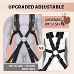 Leopard Print Wearable Sex Swing & Bondage Slave Bdsm Set, Adult Sex Toys Bondage Love Slings For Adult Couples With Adjustable Straps,Waist Support For Couples, Enhances Comfort