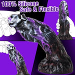 Realistic Monster Dildo - 8.7" Thick Fantasy Dildo With Labia Design For G Spot Stimulation, Huge Prostate Anal Dildo With Strong Suction Cup, Big Dragon Dildo Silicone Adult Sex Toys For Women Men