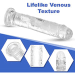 12 Inch Huge Thick Clear Dildo ?Lifelike Fake Penis G Spot Stimulator For Hand-Free Play Vagina G-Spot Anal Simulate?Big Adult Sex Toys For Women & Men (Tpe-12)