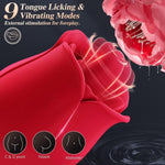 Rose Toy Vibrator For Women - Upgraded Rose Sex G Spot Vibrator 2 In 1 Clitoral Stimulator Butt Plug, Rose Vibrator For Couples Adult Sex Toys Games