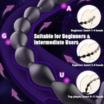 21.5 Inch Long Anal Beads Butt Plug for Men and Women - 11 Silicone Beads Prostate Massager