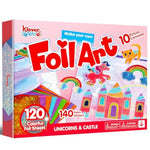 Foil Art Kit for Kids, Mess-Free Coloring & Foil Sticker Craft Set Ages 4+