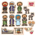 Jacob and Esau Felt Bible Story Set with 15 Figures, Guide & Activity Pages