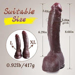 Realistic Brown Dildo Feels Like Skin, 8.66In Silicone Dildo With Strong Suction Cup, Gay Dildo, Anal Dildo Sex Toys For Couples Male & Female & Gays Brown