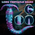 15.7 Inch Long Tentacle Dildo Butt Plug, Fantasy Monster Dildo With Wearable Base, Soft Silicone Deep Anal Toy For G-Spot Stimulation Prostate Massage, Butt Toy Anal Snake For Women Men Pleasure