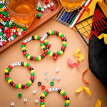 Juneteenth Wristband Making Kit with Pony Beads and Peace Sign