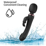 G Spot Rabbit Vibrator Wand. 10 Vibrations, 2 Motors, Dual Heads. Travel Case And Usb Charger Included.