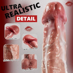 Realistic Dildos Sex Toys With Wide Glans Stretch Vaginal And Anal, 8.5 Inch Ultra Soft Dual Liquid Silicone Dildo With Strong Suction Cup, Lifelike Penis G Spot Stimulator For Women Men