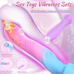 Sex Toys Wand & Bullet Vibrators - Adult Toys G Spot Vibrator Dildo For Vaginal Anal Nipple Stimulation, Clitoral Stimulator Vibrators Wand Massager With 3*10 Vibration & Heating, Adult Toys For Women