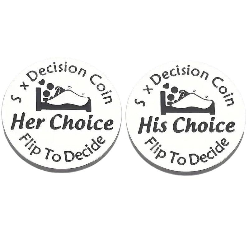 Double-Sided Decision Coin, “His Choice” Or “Her Choice”, Intimate Moments Decision Coin, Funny Valentines Day Gifts, For Him Her, Wedding Engagement Gift