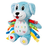Barkley Dog - Plush Animal Learning Toy - Develop Fine Motor Skills - Counting And Color Recognition Stuffed Animal - Perfect Travel Toddlers Essentials